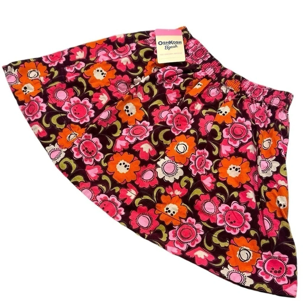 OshKosh B’gosh Floral Corduroy Skirt - 6X